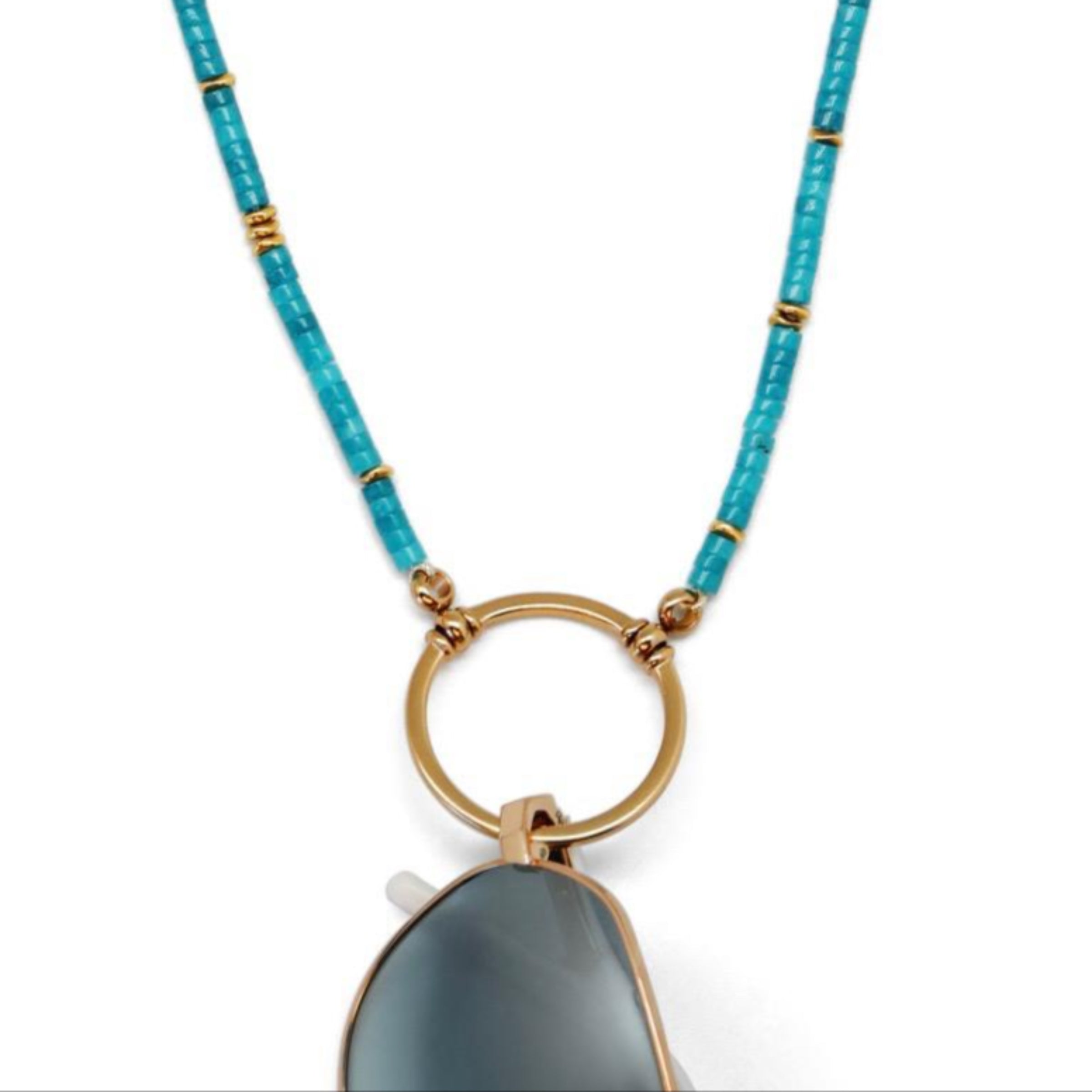 The Maasai in Blue Quartz (Special Gold Loop) - undefined
