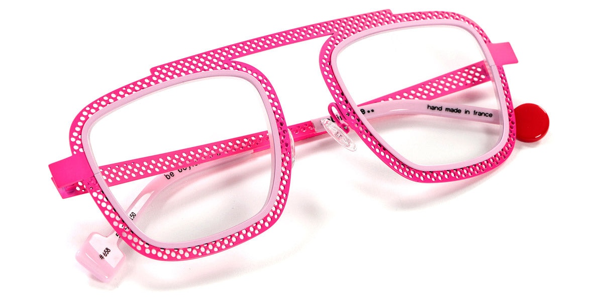 Neon Pink Perforated Satin