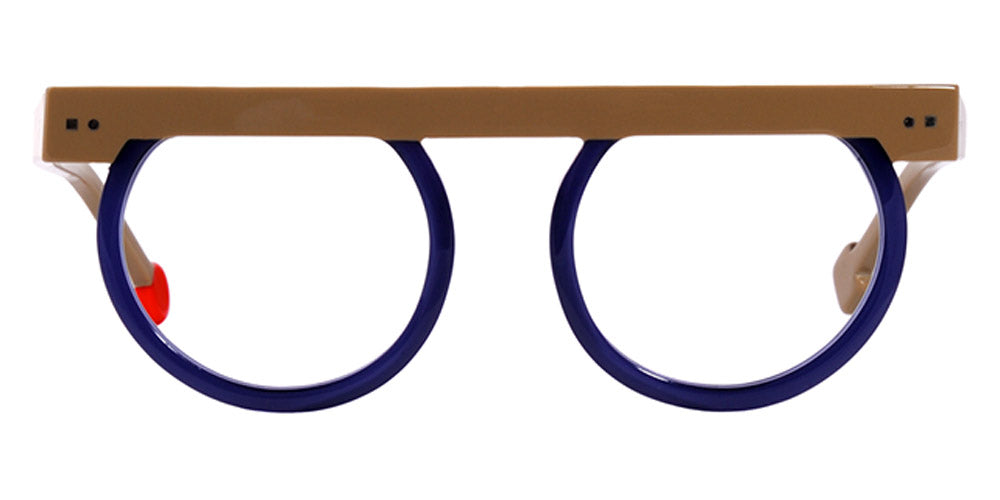 Shiny Solid Beige Shiny Navy Blue