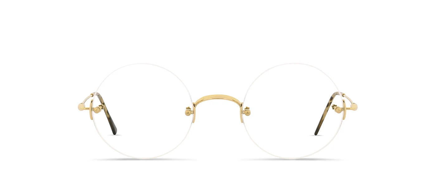 Classic 18kt Rund Gold 18Kt - front view | Lunor eyewear at Last Optical