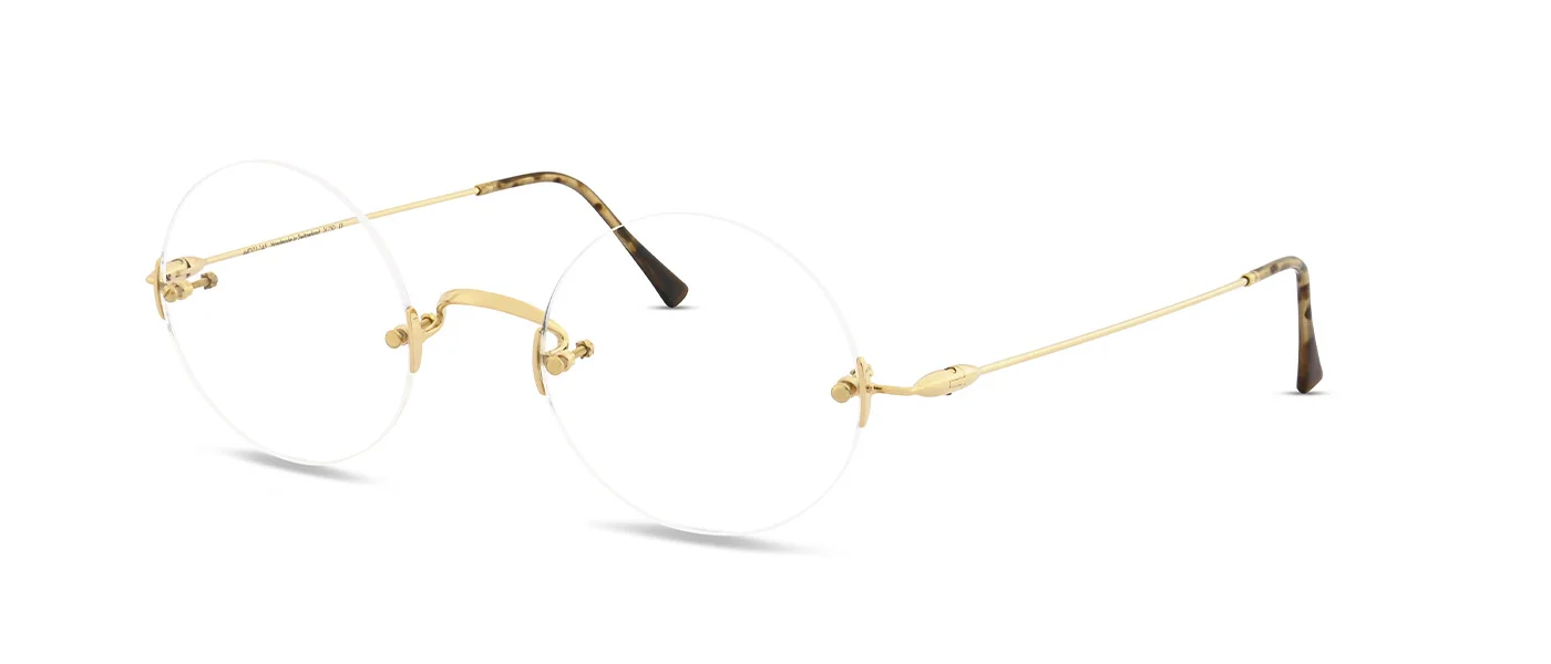 Classic 18kt Rund Gold 18Kt - side view | Lunor eyewear at Last Optical