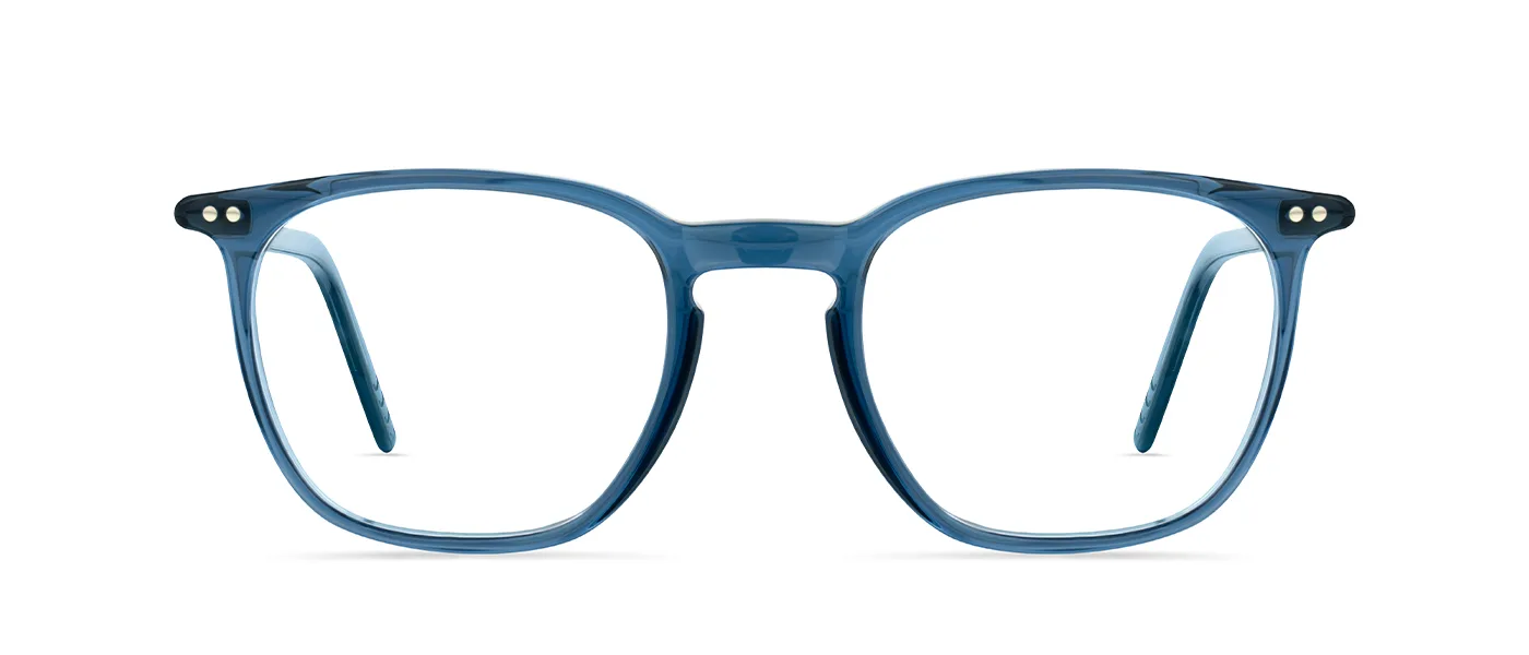 A5 610 85 ocean blue crystal - front view | Lunor eyewear at Last Optical