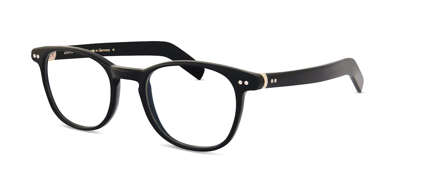 A6 246 01 Black Glossy - front view | Lunor eyewear at Last Optical