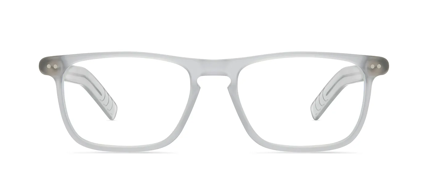 A6 256 40m Light gray transparent matt - front view | Lunor eyewear at Last Optical