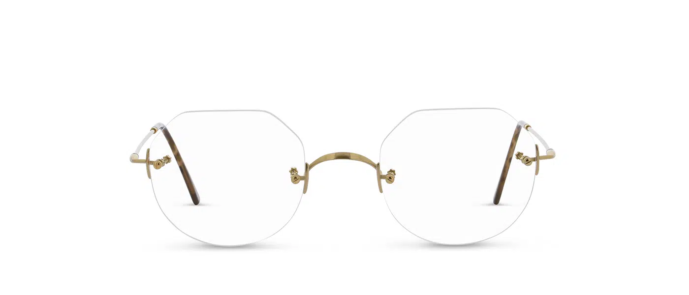 CLASSIC KRONENPANTO GP Gold - front view | Lunor eyewear at Last Optical