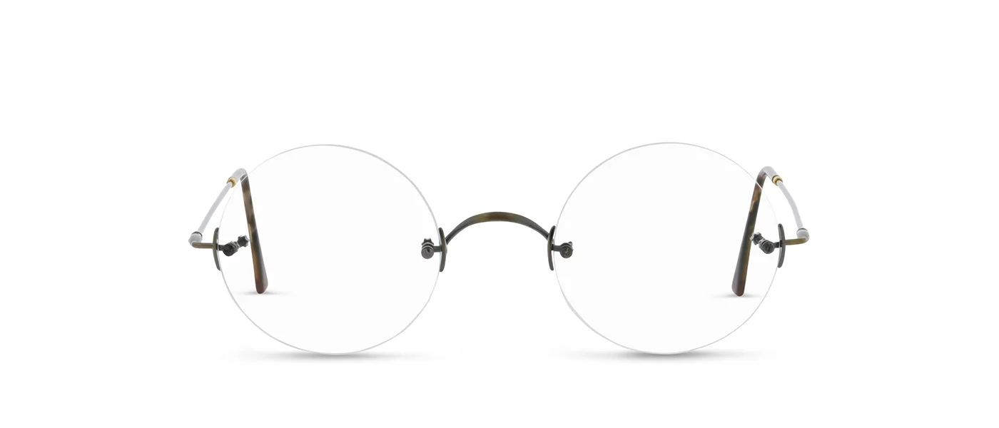 CLASSIC RUND M AG antique gold - front view | Lunor eyewear at Last Optical