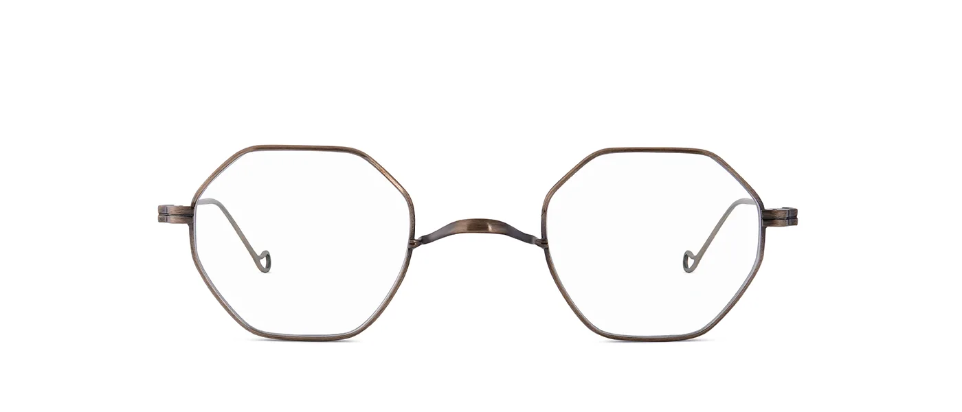M2 02 AG Antique Gold - front view | Lunor eyewear at Last Optical
