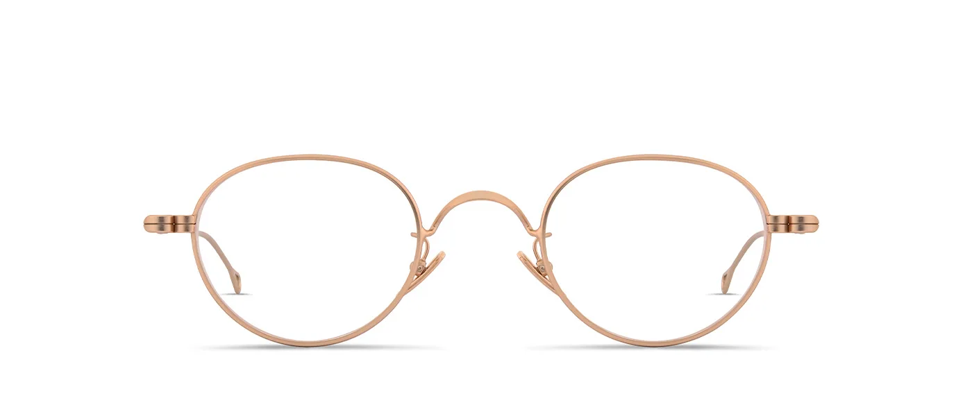 M5 04 RGs satin rose gold - front view | Lunor eyewear at Last Optical