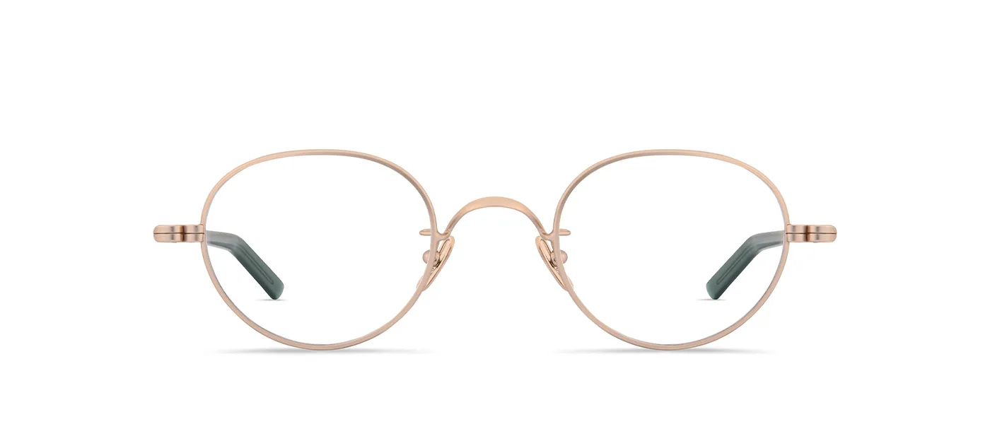M6 02 RGs satin rose gold - front view | Lunor eyewear at Last Optical