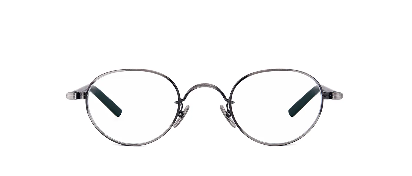 M6 04 AS Antique Silver - front view | Lunor eyewear at Last Optical