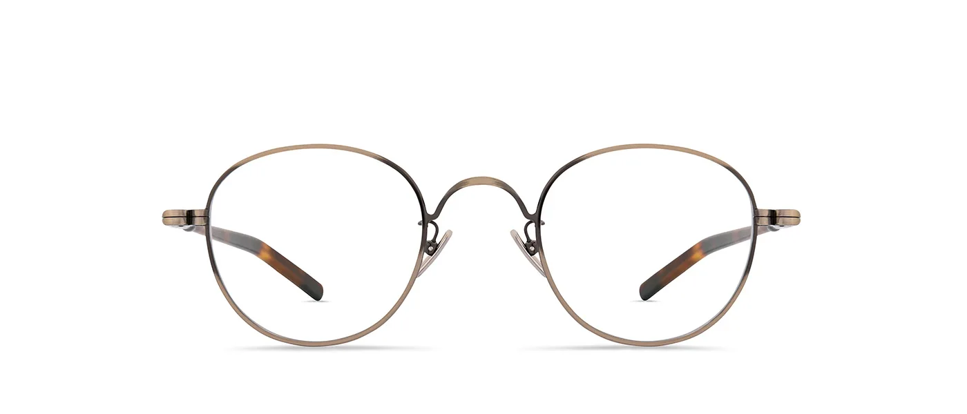 M6 06 AG antique gold - front view | Lunor eyewear at Last Optical