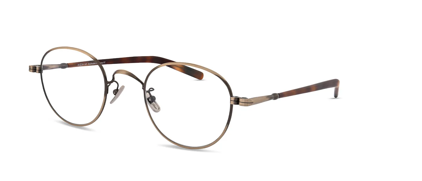 M6 06 AG antique gold - view 2 | Lunor eyewear at Last Optical