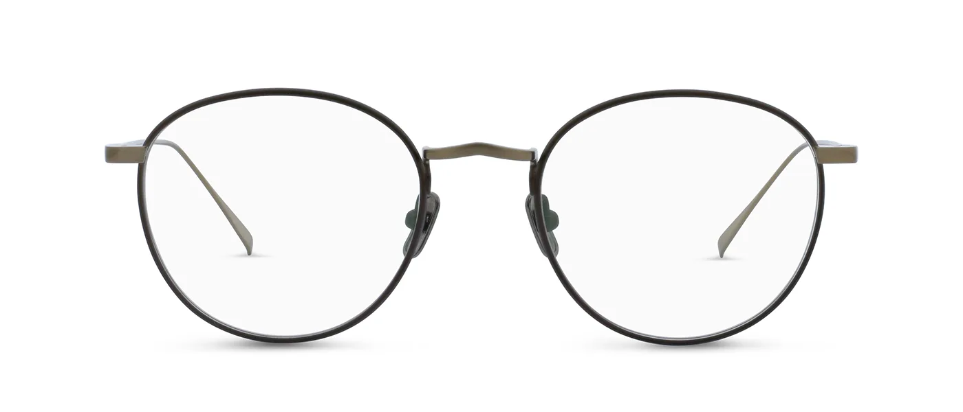 M9 08 AGBR Ag Br Antik Gold Braun - front view | Lunor eyewear at Last Optical