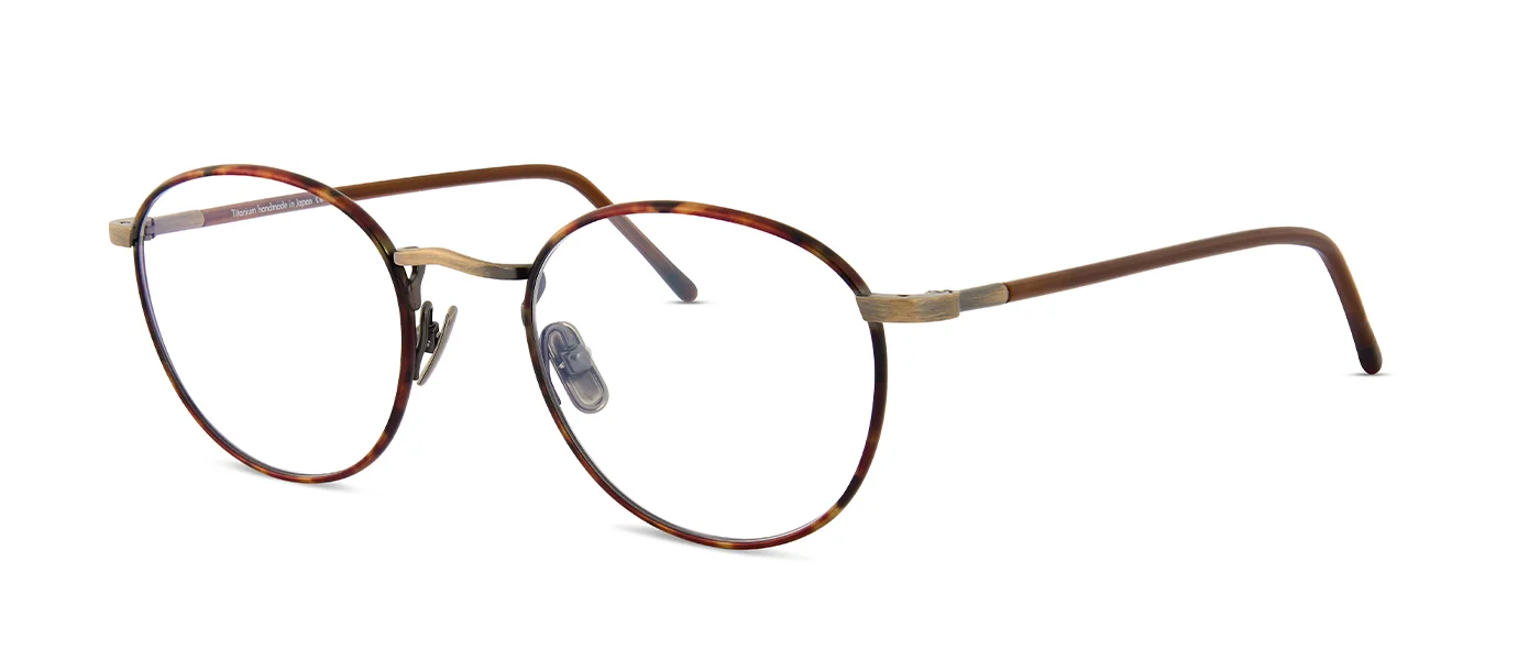 M10 01 AG Antik Gold - side view | Lunor eyewear at Last Optical