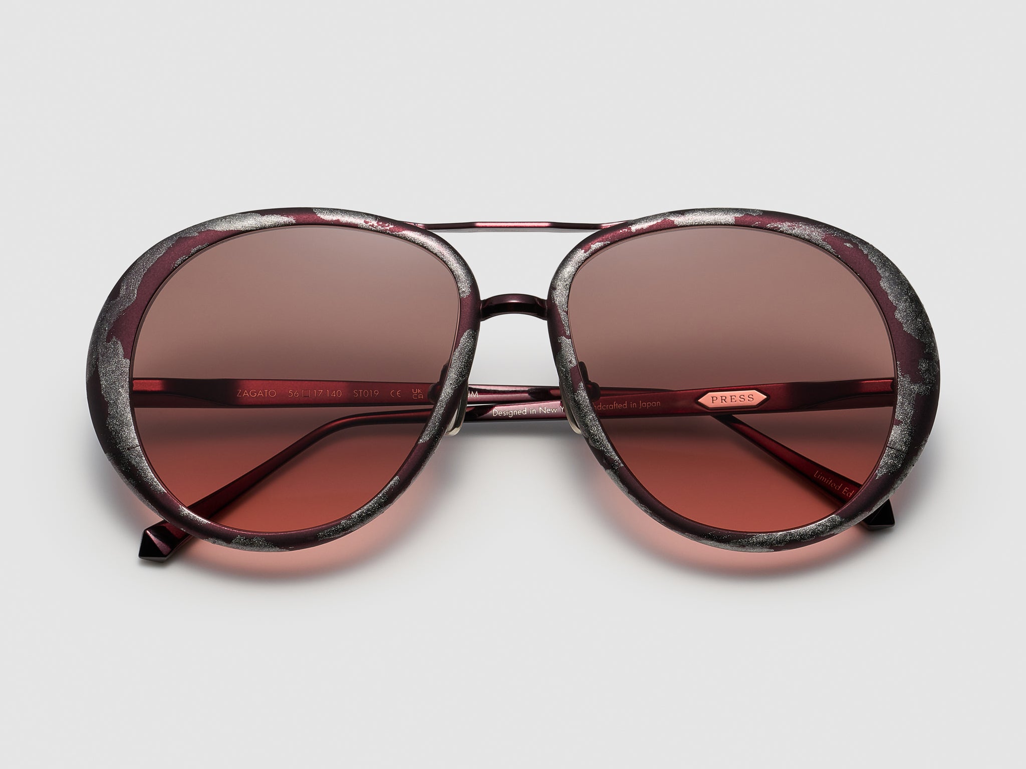 Burgundy Platinum Leaf - ST019