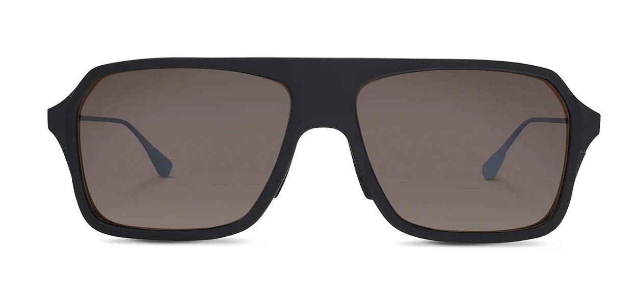 Matte Black | Polarized Glass Natural Brown 10% Silver Flash Lens