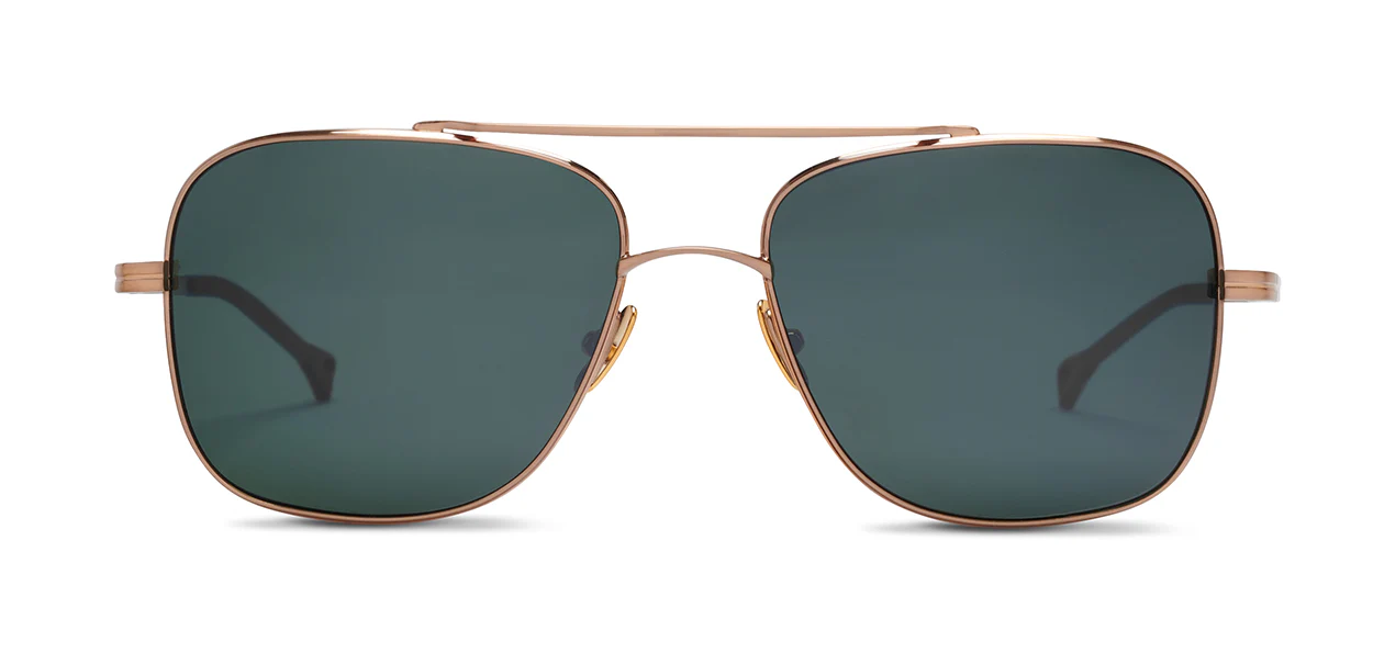 Brushed Gold | Polarized Glass Natural Green Flash Mirror